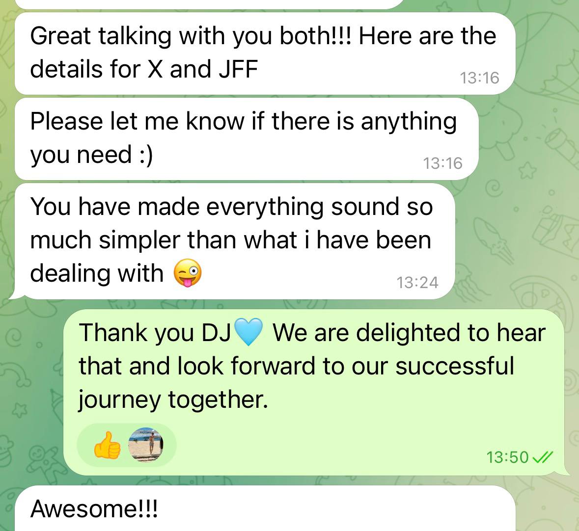 Creator message saying EVOIRE made everything feel much simpler